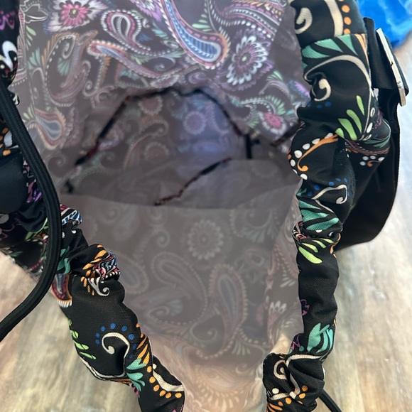 Vera Bradley Bandana Swirl BIG Laundry Bag Shoulder Strap Drawstring - Picture 6 of 13